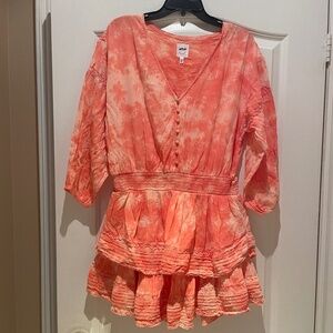 Aerie Long Sleeve Ruffle Mini Dress